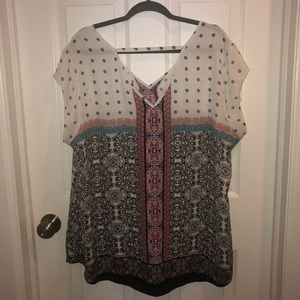 short sleeve multi top